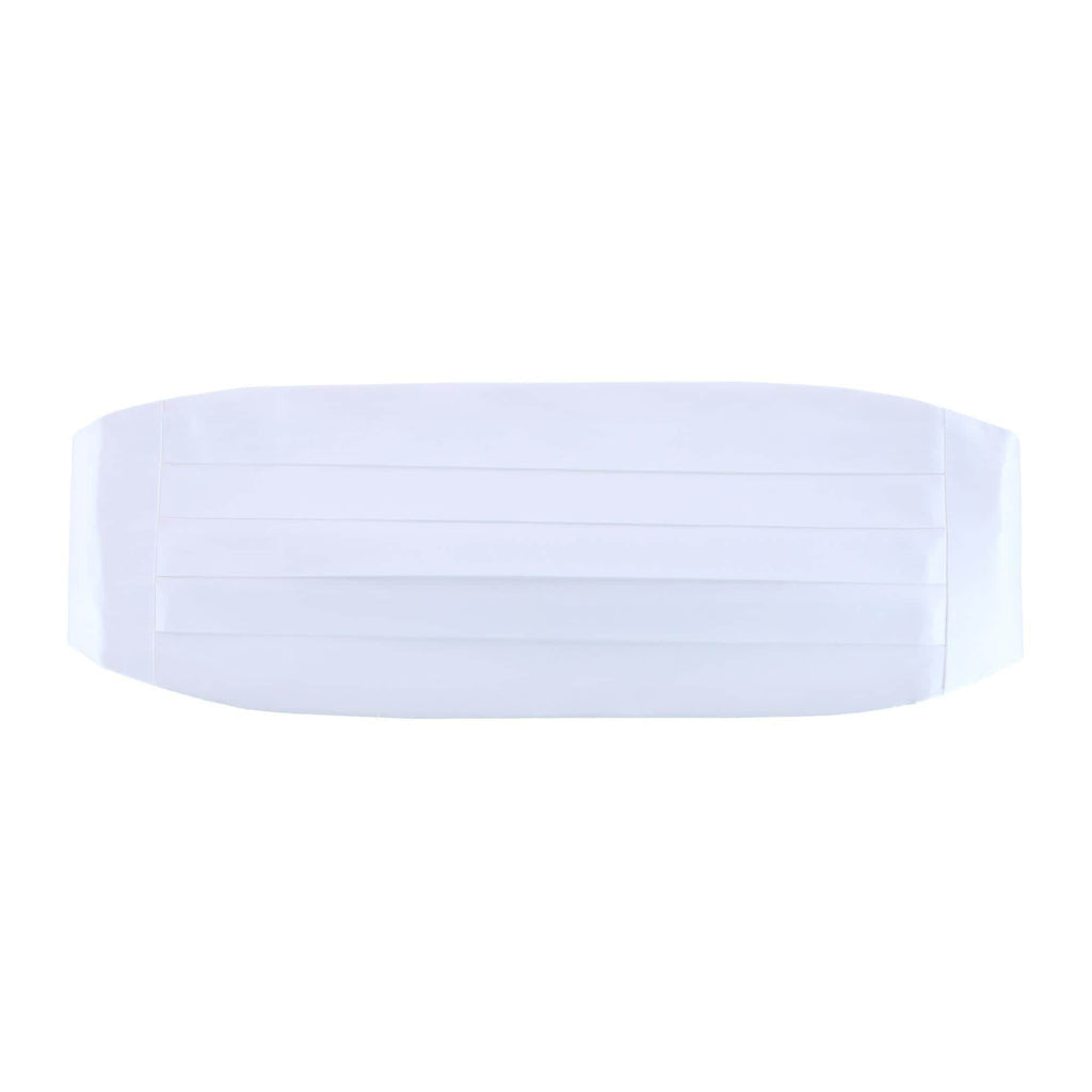 Trafagar Sutton White Silk Cummerbund Cummerbund- Ledbury