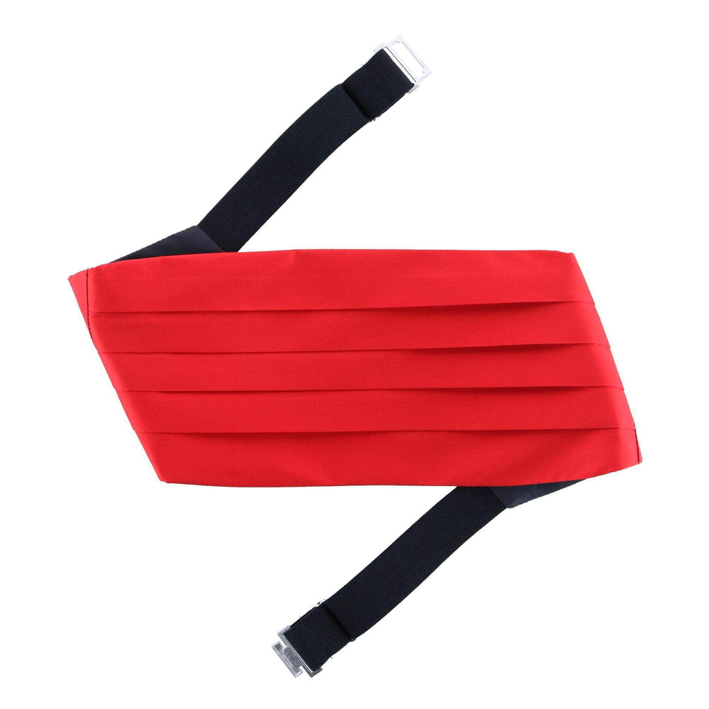 Trafalgar Sutton Red Silk Cummerbund Cummerbund- Ledbury