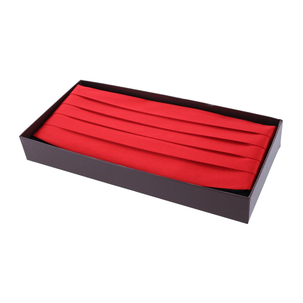 Trafalgar Sutton Red Silk Cummerbund Cummerbund- Ledbury